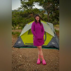 Youer Treasure Dress Hiking fleece Long Sleeve Hooded Size Medium